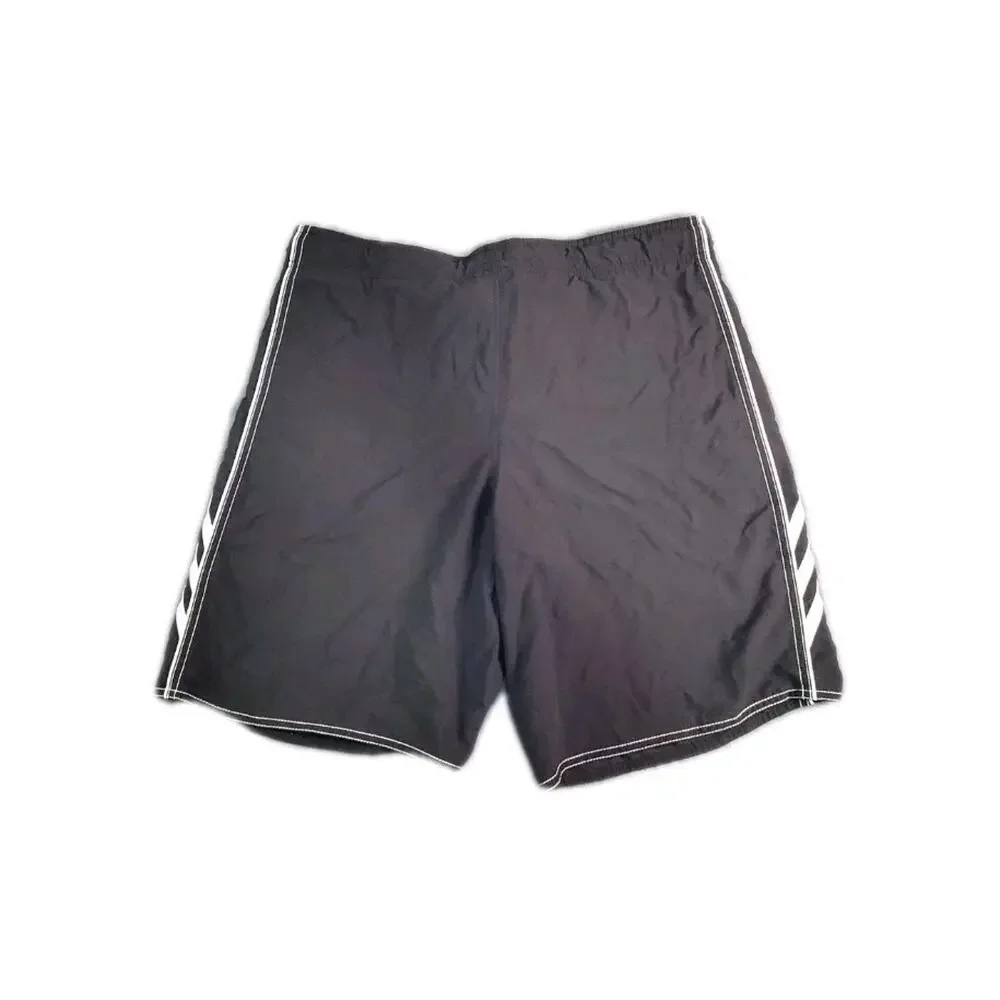 Vintage Adidas Swim Shorts Mens Size 32 Trunks Lined Black Pockets C29-86